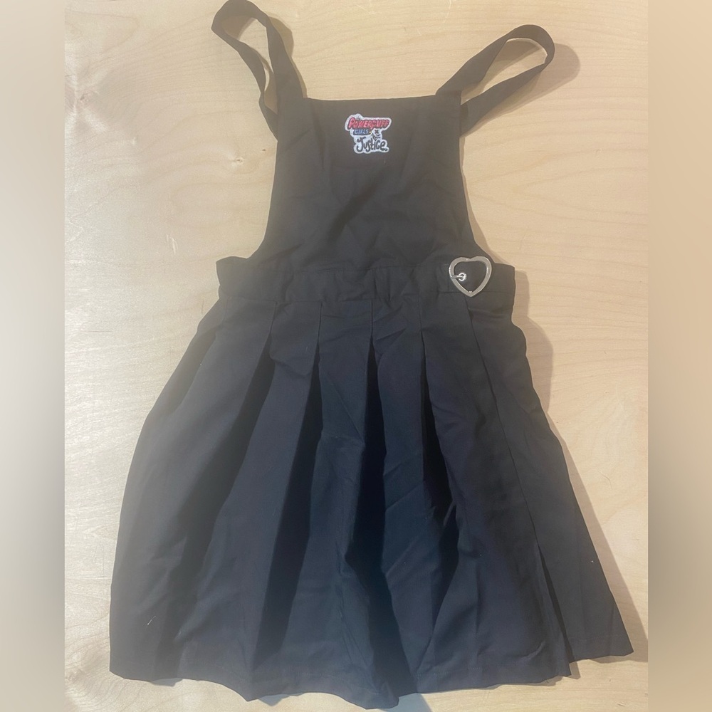 Justice PowerPuff Girls Black Pleated Pinafore Dress Large (12/14) (FS)